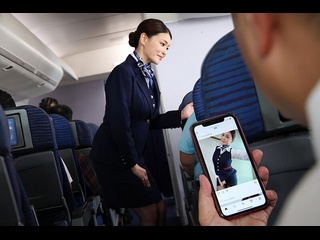 tachibana mary dandy-900 big tits, blow, footjob, pantyhose, stewardess